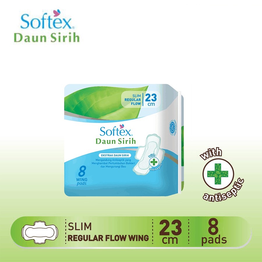 *FRAULEINCO* Softex Daun Sirih 23cm Wing / Non Wing / Softex Daun Sirih Panty Liner / pembalut wanita