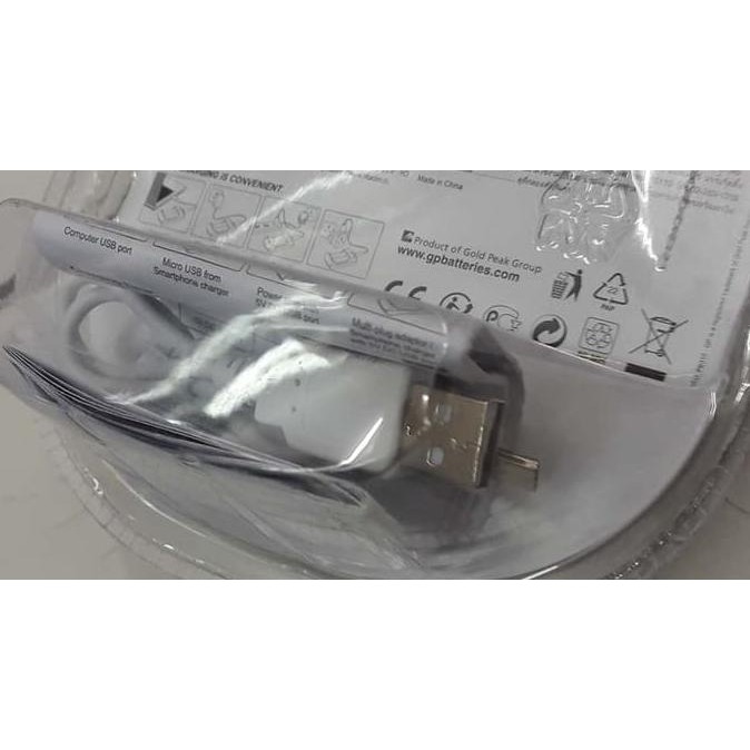 GP Powerbank Batteries AA 4BP + Charger (for AA & AAA)
