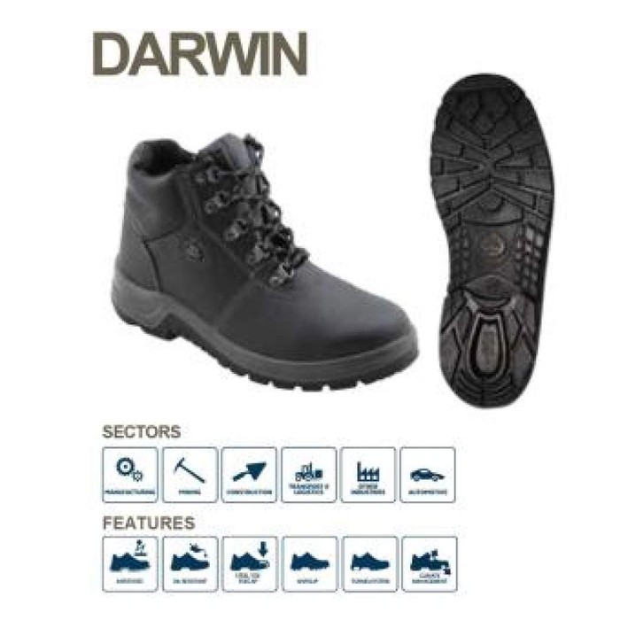 SHOES BATA DARWIN SEPATU BATA SAFETY DARWIN BLACK