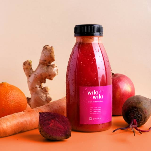 

Wiki Immune - Orange Apple Beet Carrot & Ginger Juice - Jus Jeruk Apel Bit Wortel & Jahe