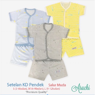 Aruchi Baby Setelan Pendek Kc Depan Motif SML- Piyama Anak