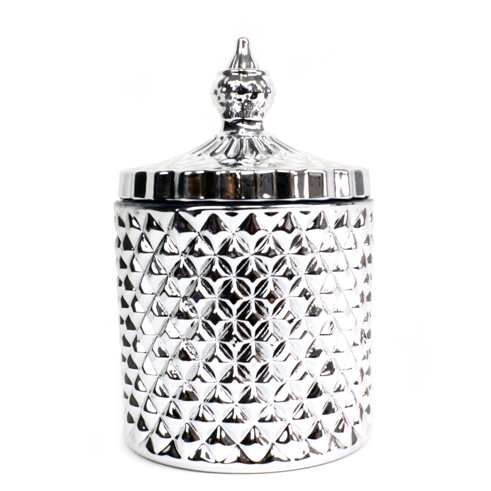 FM - Toples Kaca Permen Betawi Silver 14 cm