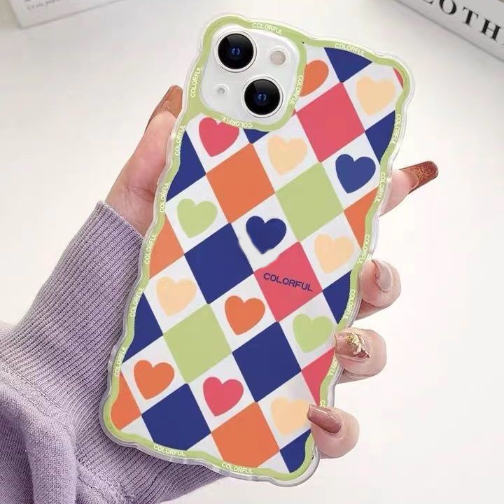 Soft Case TPU Transparan Motif Kotak-Kotak Untuk Iphone 13 12 Mini 11 Pro X XR XS Max SE 2020 6 6S 7 8 Plus