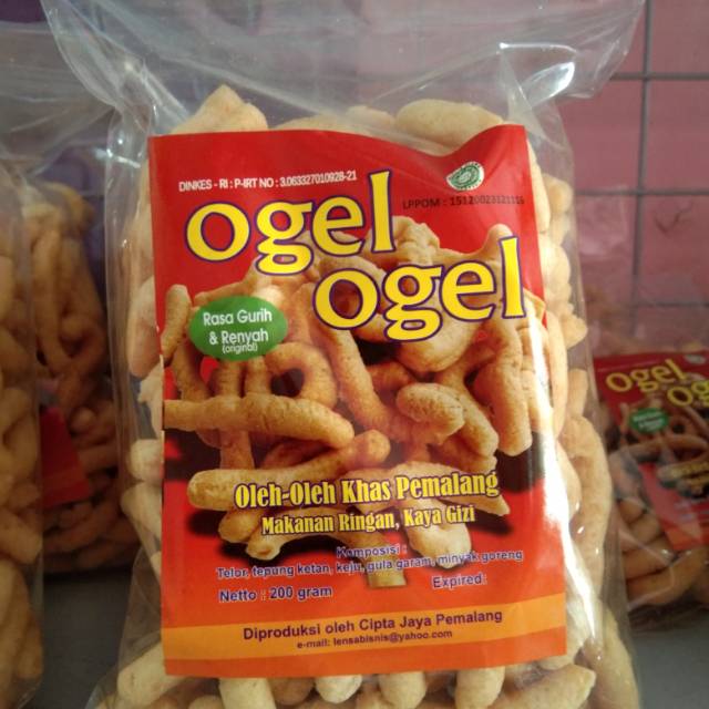 

Makanan ringan ogel ogel oleh oleh khas Pemalang Jawa Tengah kemasan 200 gram