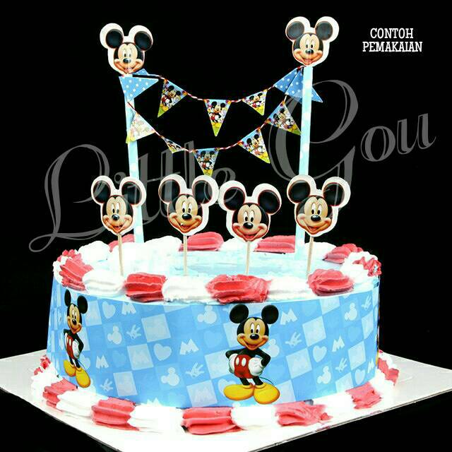 Mickey Cake Topper / Hiasan Kue Mickey Mouse / Mickey Mouse cake