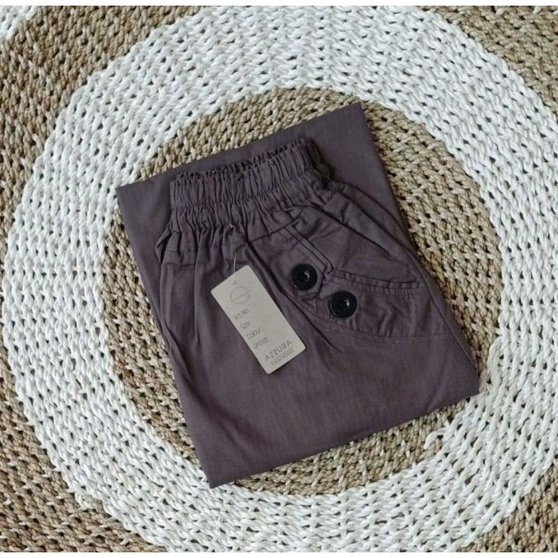 Kulot Panjang Polos Bahan Katun Cigarete Model Payung Murah-3