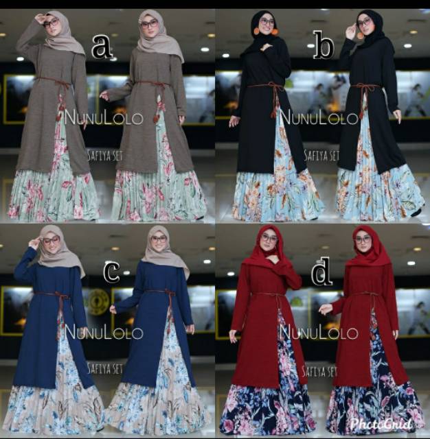 Safiya set by nunulolo new colour ready set rok tunik