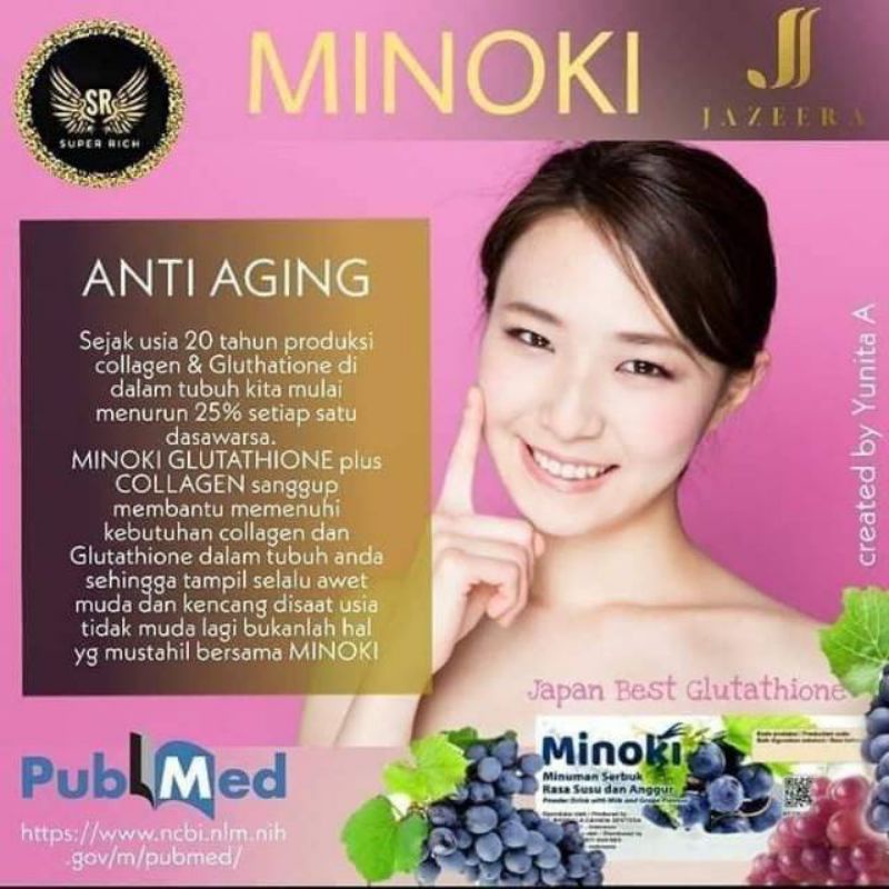 Minoki Jazeera Minuman Collagen colagen Kolagen Termurah 1 box isi 10 Original