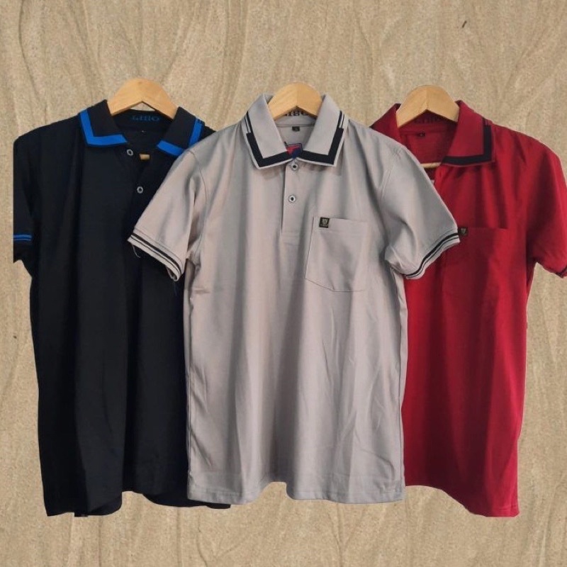 BISA COD kaos kerah kra pria polos murah