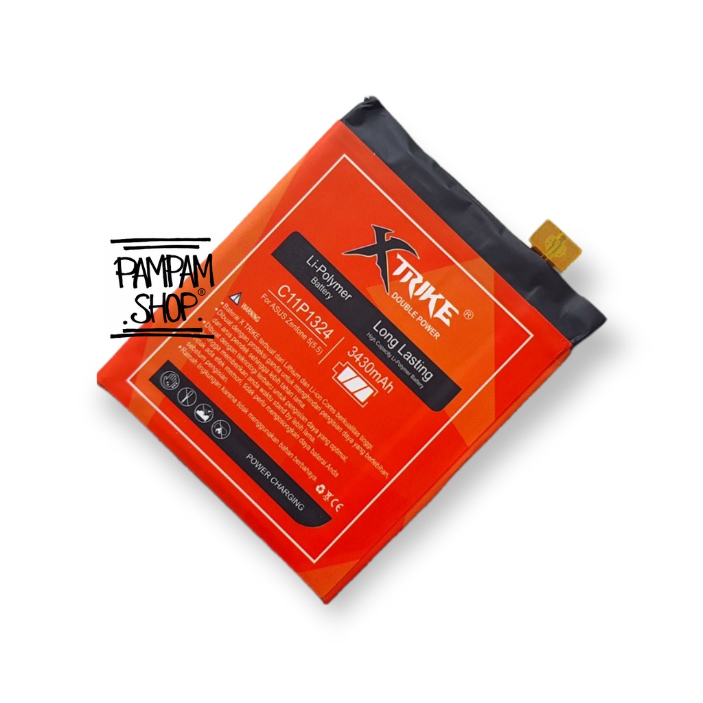 Baterai XTRIKE Double Power Original Asus Zenfone 5 C11P1324 5.5&quot; Inch A500CG Batre Batrai Battery