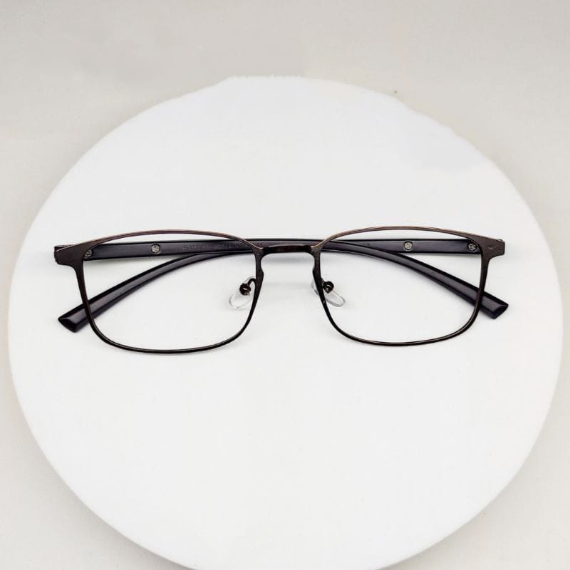 Haizeshop Kacamata Minus Silinder Anti Sinar Biru Komputer HP Bahan Titanium Besi Pria Sport Fashion