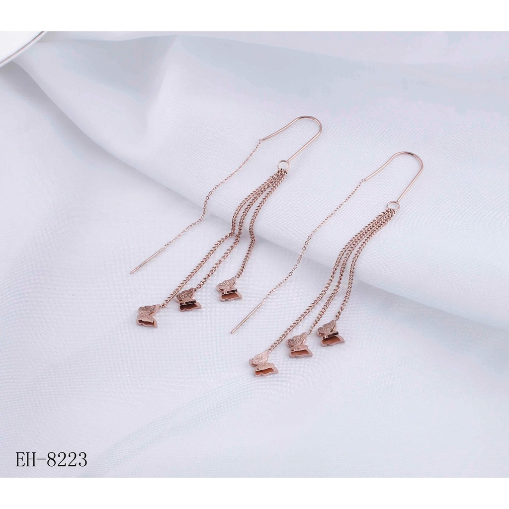 Anting Titanium Kupu-kupu Panjang Perhiasan Wanita Jewellery 8223