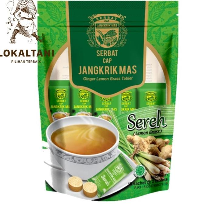 

Minuman Sereh Serbat cap jangkrik mas/ Ginger lemon Grass tablet