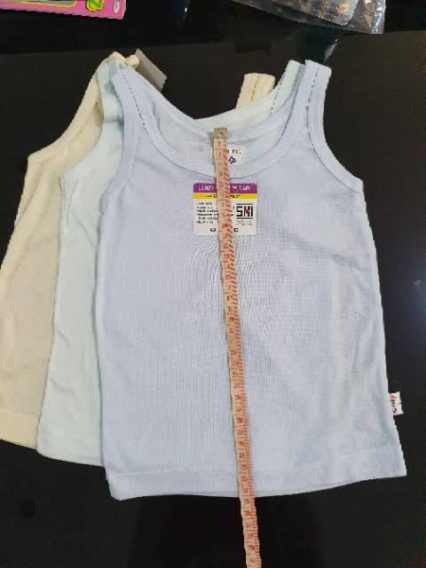 Singlet Libby SML isi 3 Warna Putih Kaos Dalam Bayi Halus Lembut Murah SNI