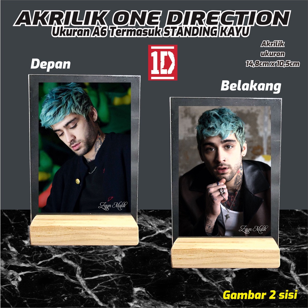 Akrilik Photo ONE DIRECTION // GAMBAR 2 SISI FULL LAMINASI