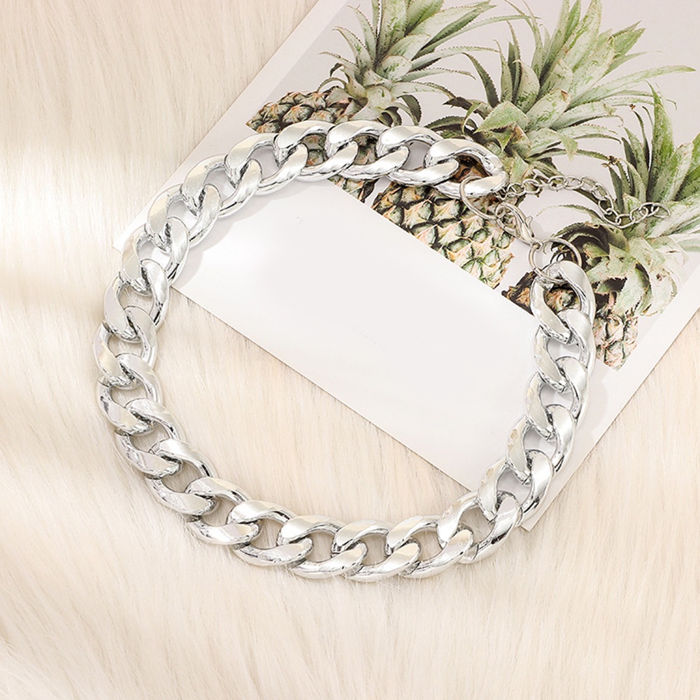 Hu Hu Hu Hu Hu Alat Bantu Pasang Kacamata♡ Kalung Rantai Pendek Tebal Gaya Hip Hop Untuk Unisex