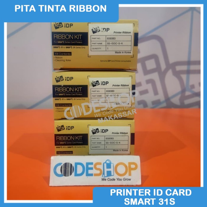 Pita Tinta Ribbon Black Hitam Printer ID Card Smart 31