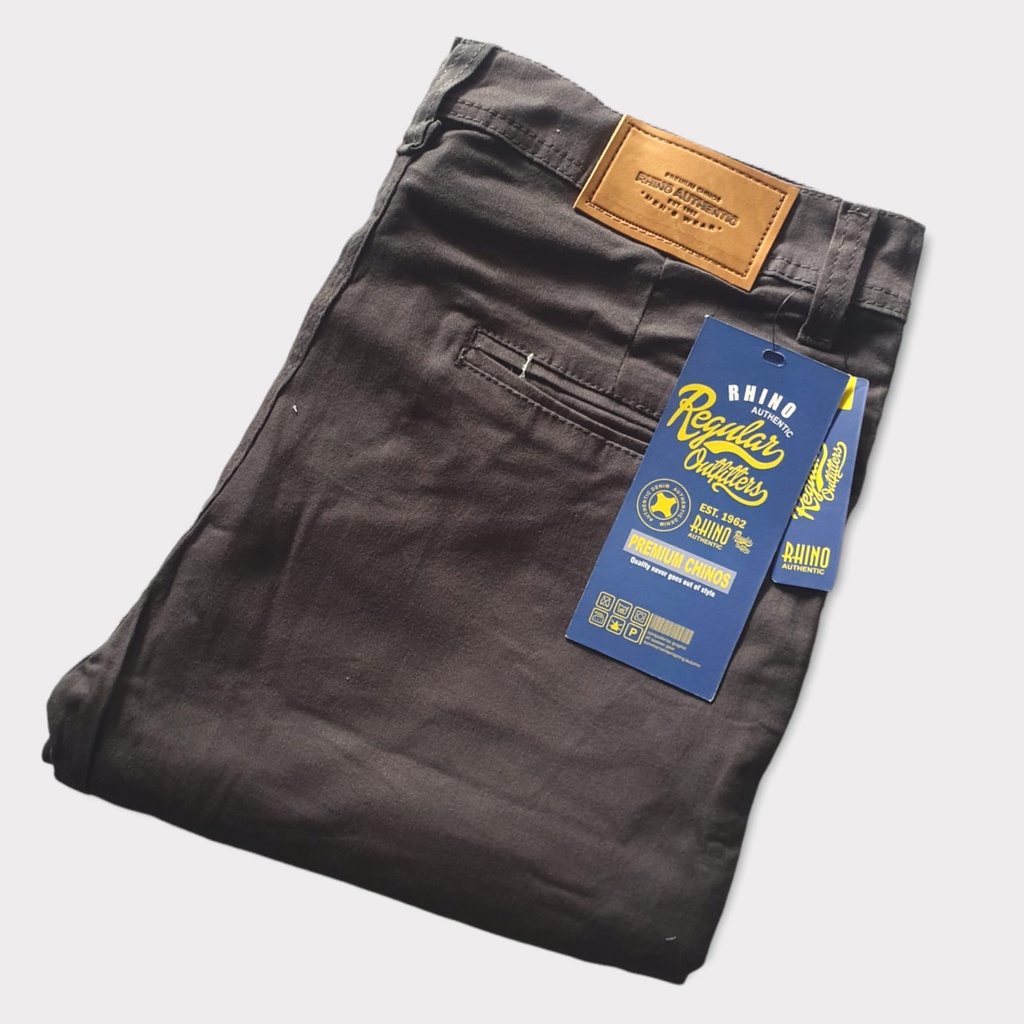 Celana Original Chinos pria RHINO TERBARU melar halus combed diamont