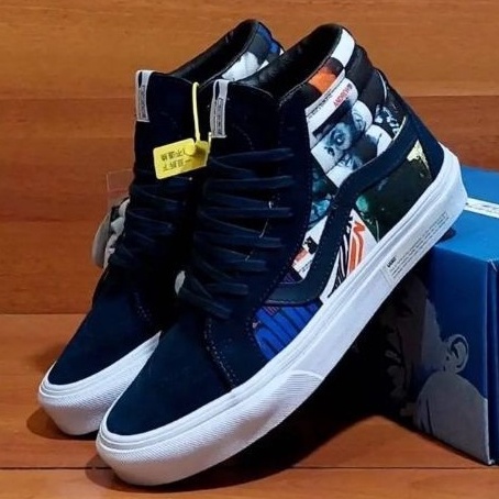 SEPATU VANS SK8 HIGH LX BLUE NOTE 100% PREMIUM BNIB MADE IN CHINA SEPATU SNEAKERS PRIA BISA COD