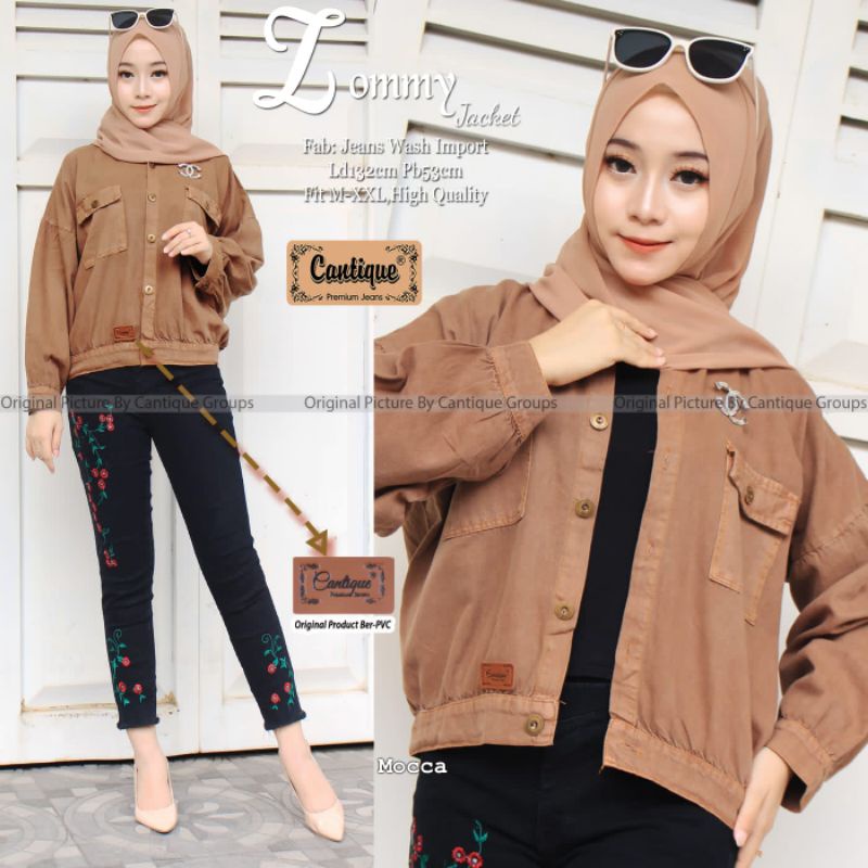 ZOMMY JACKET BY CANTIQUE (JAKET JEANS MUSLIMAH) Jaket wanita modern