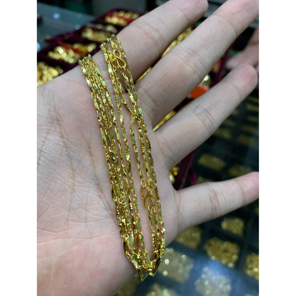 Kalung 24K anak dan dewasa emas asli berbagai model padi cowok cewek