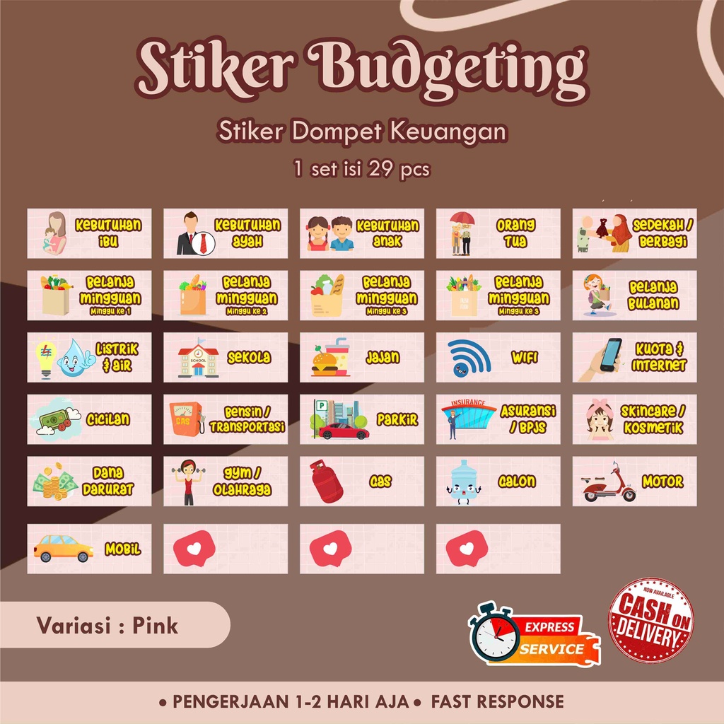 

Stiker Budgeting / Dompet keuangan / Financial Planner / Pengatur keuangan
