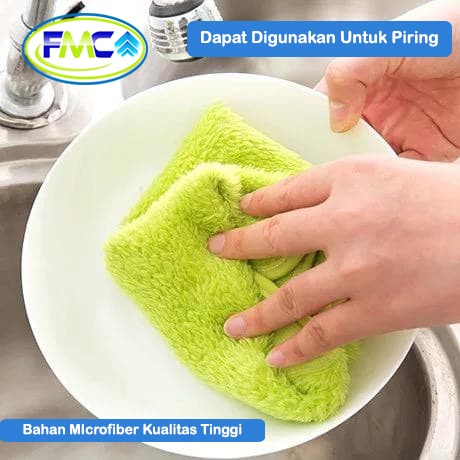 Kain Lap Tangan Gantung Handuk Dapur Microfiber Lembut Halus Menyerap Air Warna Macaron Praktis Daya Serap Tinggi