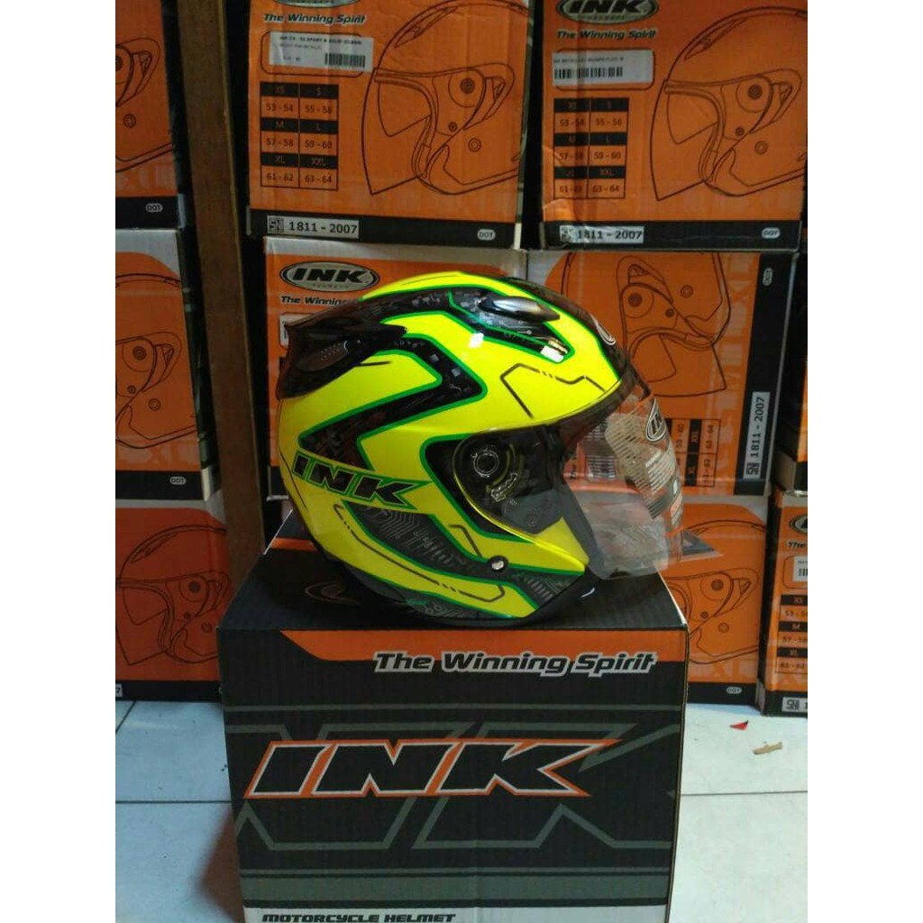 HM-1922 Helm Ink Centro Jet Super Fluo Murah