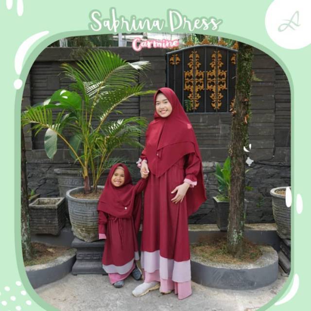 Gamis Ceruti Ibu dan Anak Sabrina Dress Aahva