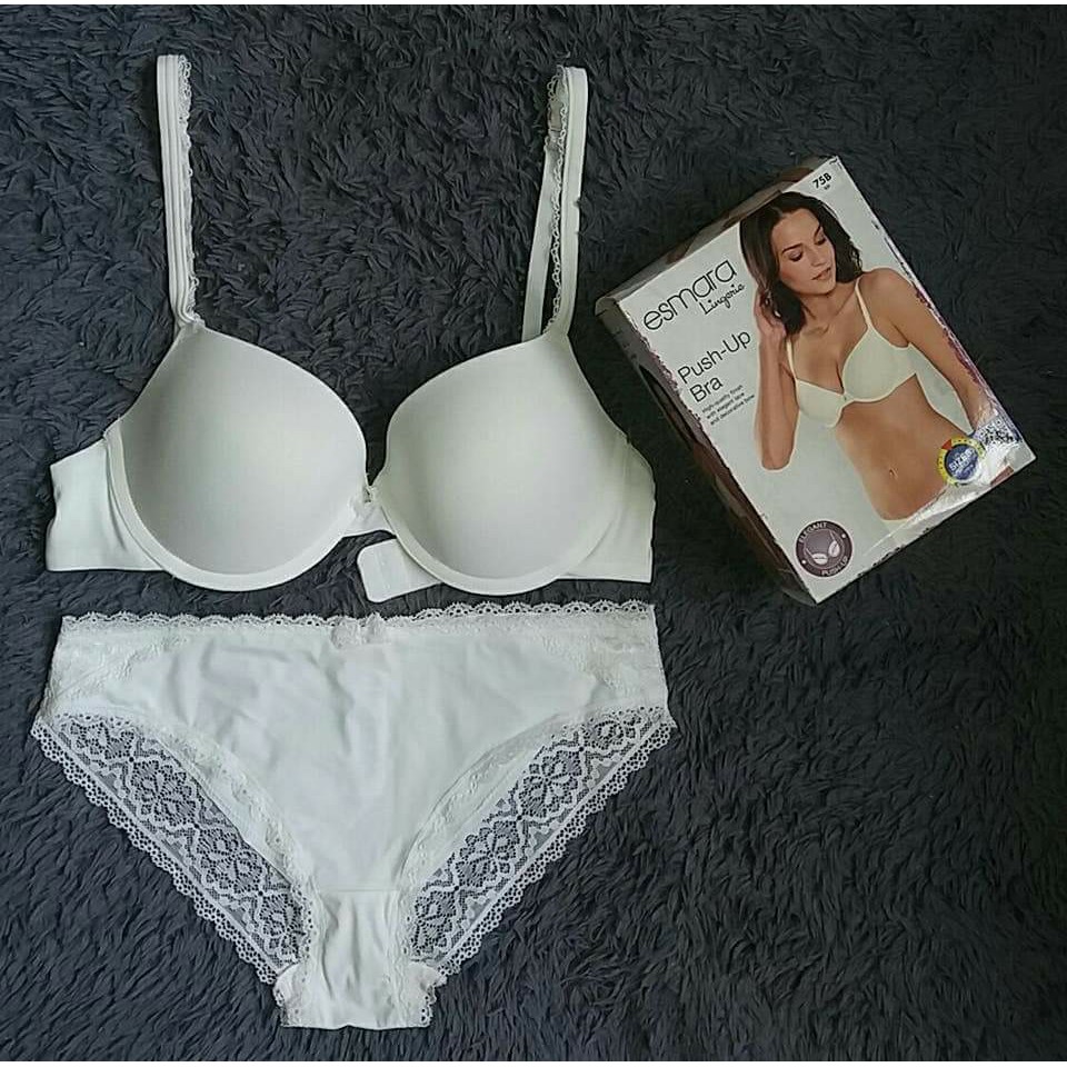 promo Bra set with panty Esmara 662 white murah kualitas bagus