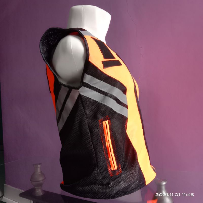 Rompi safety touring security satpam warna oren