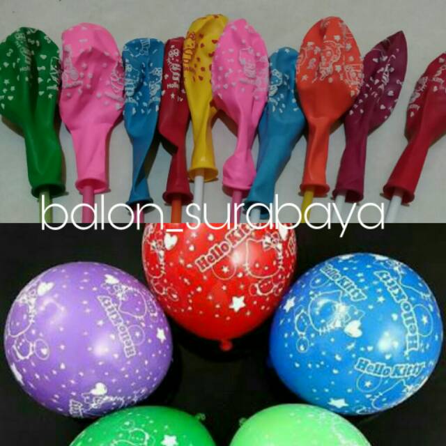 Balon Latex + Stik isi 10