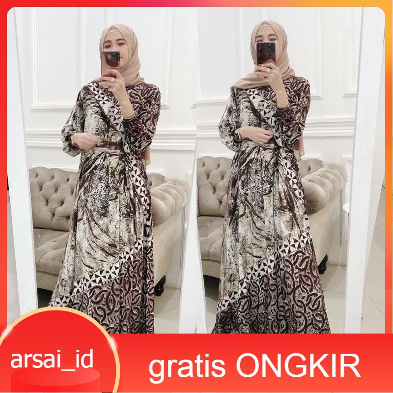 gamis rayon semi twill premium / gamis jumbo ld 120 / batik cap