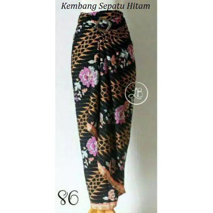 ROK LILIT BATIK / ROK LILIT / BAWAHAN KEBAYA / ROK KEBAYA / ROK WISUDA-Kembang Sepatu Hitam