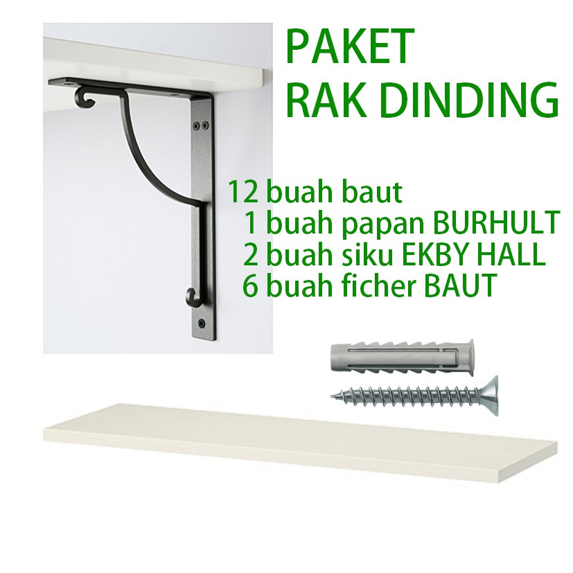 RAK DINDING burhult dan ekby hall PAPAN DAN SIKU DINDING 