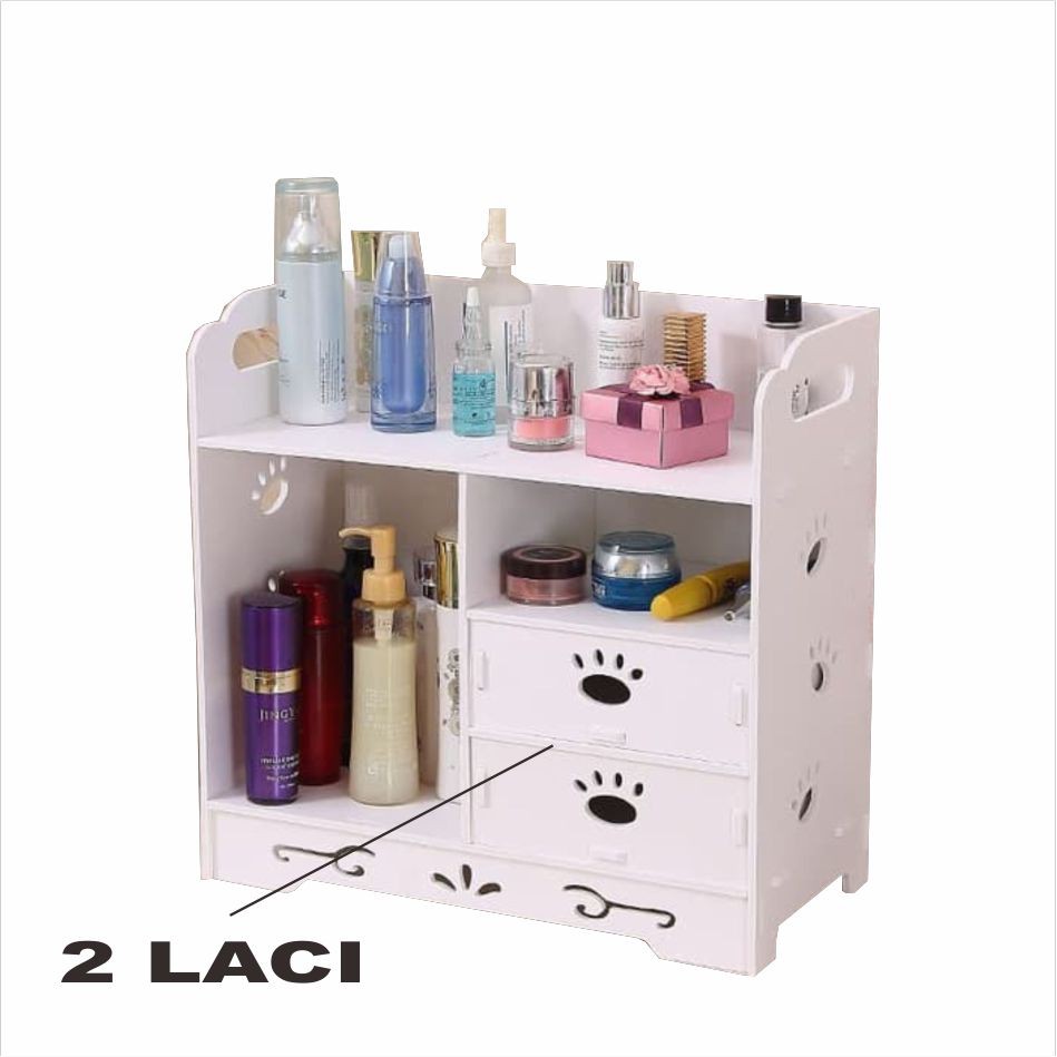 Queen_Fashions Laci Ganda Cosmetic Storage Rak Kosmetik Tapak Pupies 1248