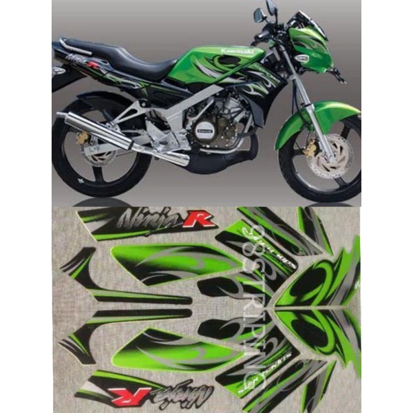 STRIPING STIKER ORI KAWASAKI NINJA R STANDAR 2012 HIJAU