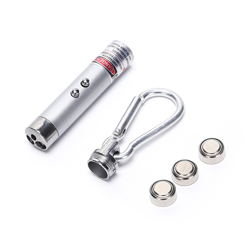 {LUCKID}3 In 1 Red Laser Pointer Pen Flashlight Counterfeit Money Detector Climbing Hook