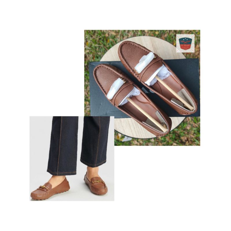 Sepatu wanita Coach [Original] Crosby Turnlock Driver Saddle