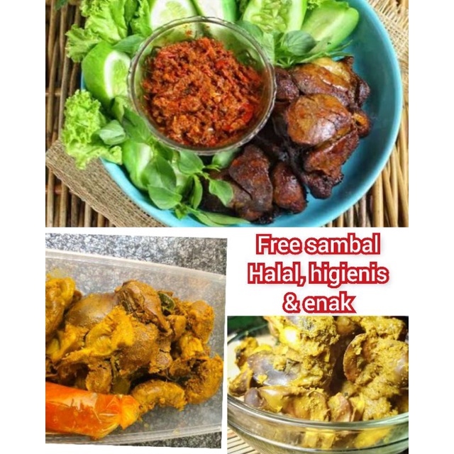 

ati ampela ungkep bumbu kuning frozen siap masak - ati ampela goreng