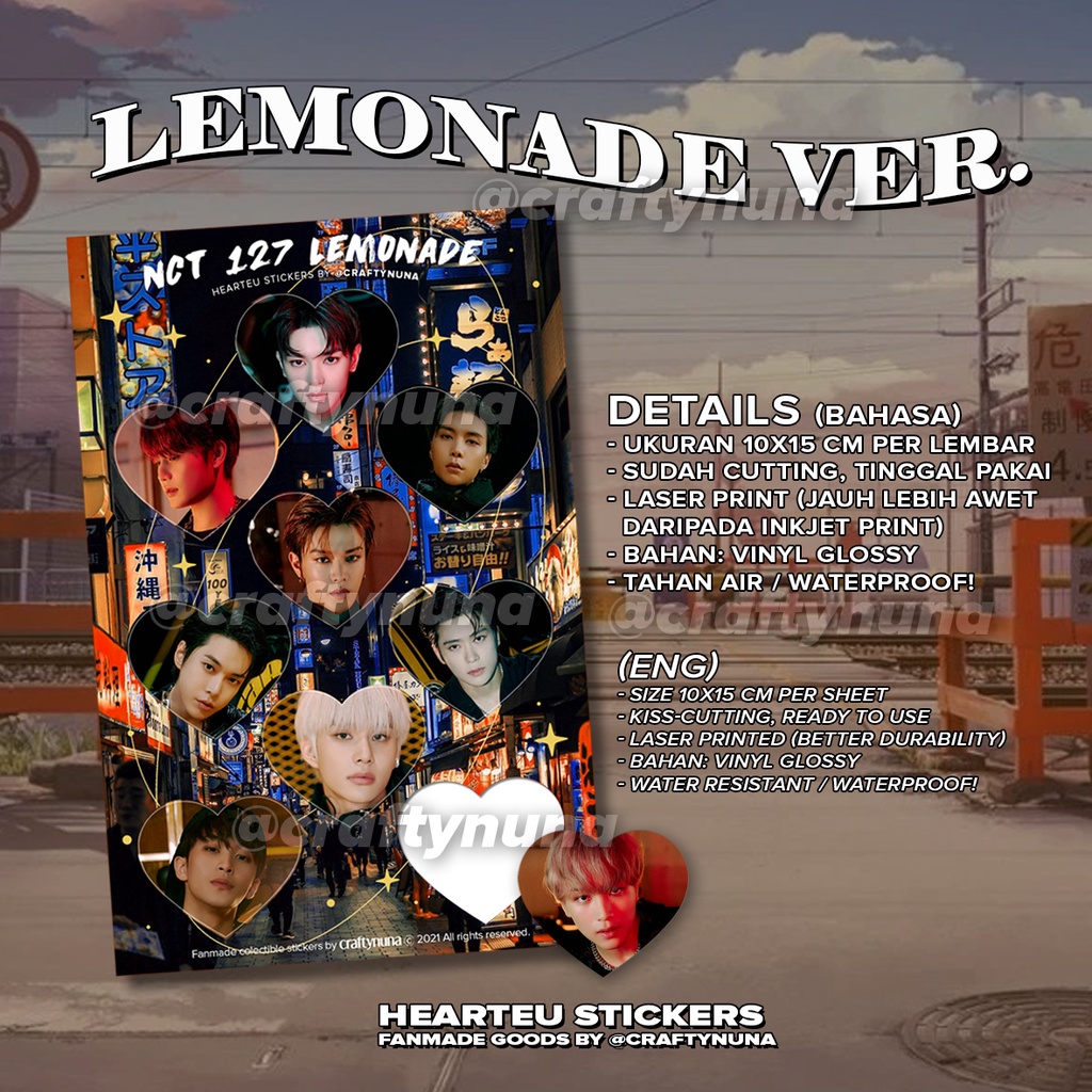 (NC-027) NCT 127 STICKER Lemonade &amp; Road Trip stiker deco aesthetic case hp journal poca estetik dream