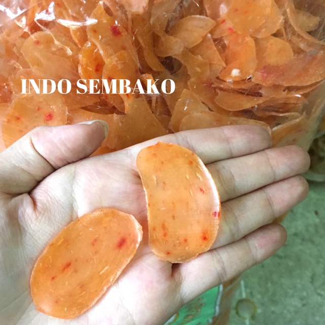 Krupuk udang oren Warga Biru 1kg / krupuk Gado Gado / Kerupuk / krupuk oren / Kerupuk Udang Warga