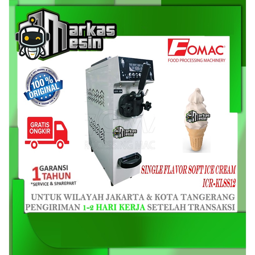 

Mesin Soft Ice Cream 1 Tuas / ICR-KLSS12 FOMAC PUTIH WHITE ICE CREAM