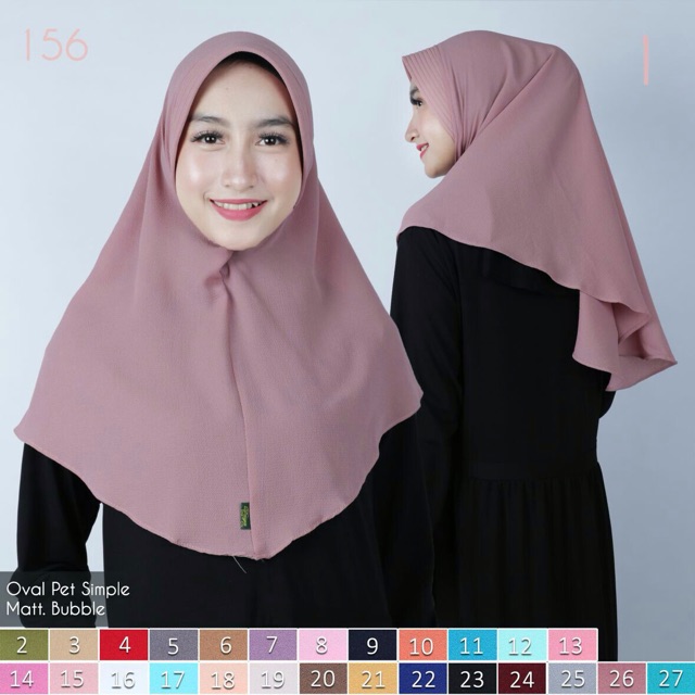 PROMO MURAH GROSIR 10PCS Jilbab Hijab Oval Pet simple Buble GROSIR JILBAB LARIS JAWA KUDUS Bawal