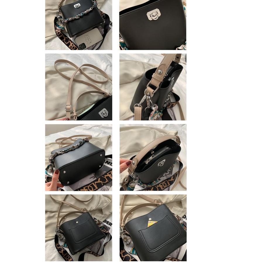 PROMO BESAR KODE-713 TAS IMPORT FASHION SELEMPANG 3635 2TALI + RANTAI + SCARF PREMIUm