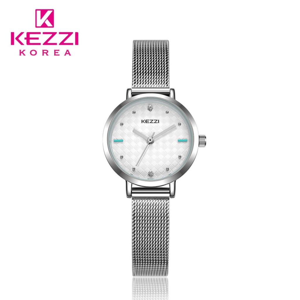 Kezzi Korea 8047 Silver - Jam Tangan Fashion Wanita - Model Analog