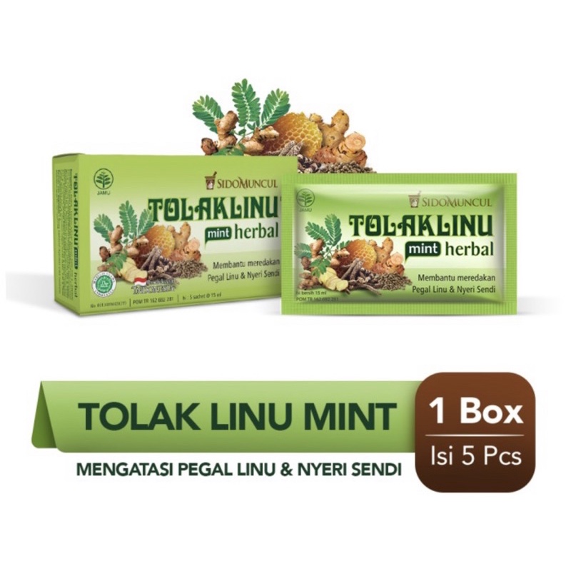 Tolak linu mint herbal cair ( per box ) meredakan pegal linu dewasa