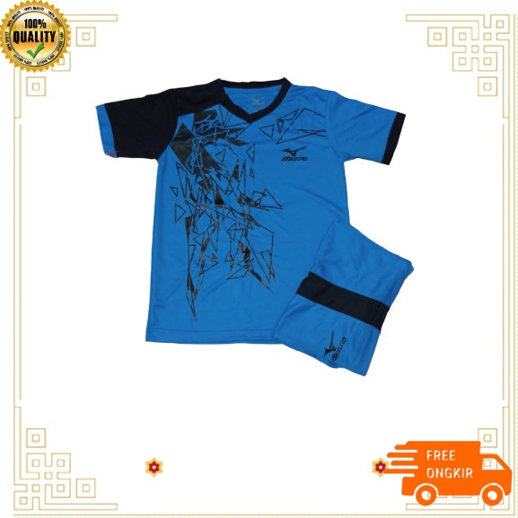 PROMO [TERLARIS] Baju Volly Anak Seragam Sekolah Sepak Bola Futsal SD - Biru Muda, M