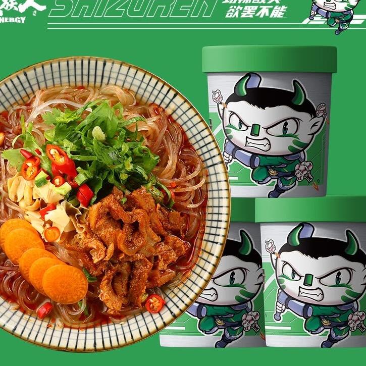 

⚡️Mall⚡️ [3 VARIAN] Mala Baodu Shi Zu Ren, Spicy Beef Tripe Belly Instant Cup Noodles 食族人 麻辣爆肚粉 (150gr) !!!