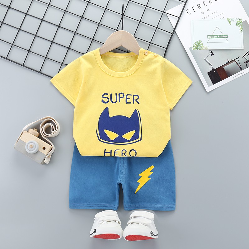 Setelan Oblong Baju Kaos Anak Lengan Pendek Celana Pendek M200